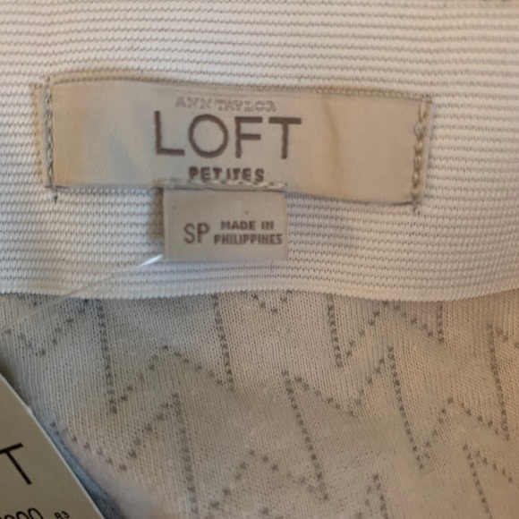 NWT LOFT light gray flared skirt size petite small - Picture 4 of 6